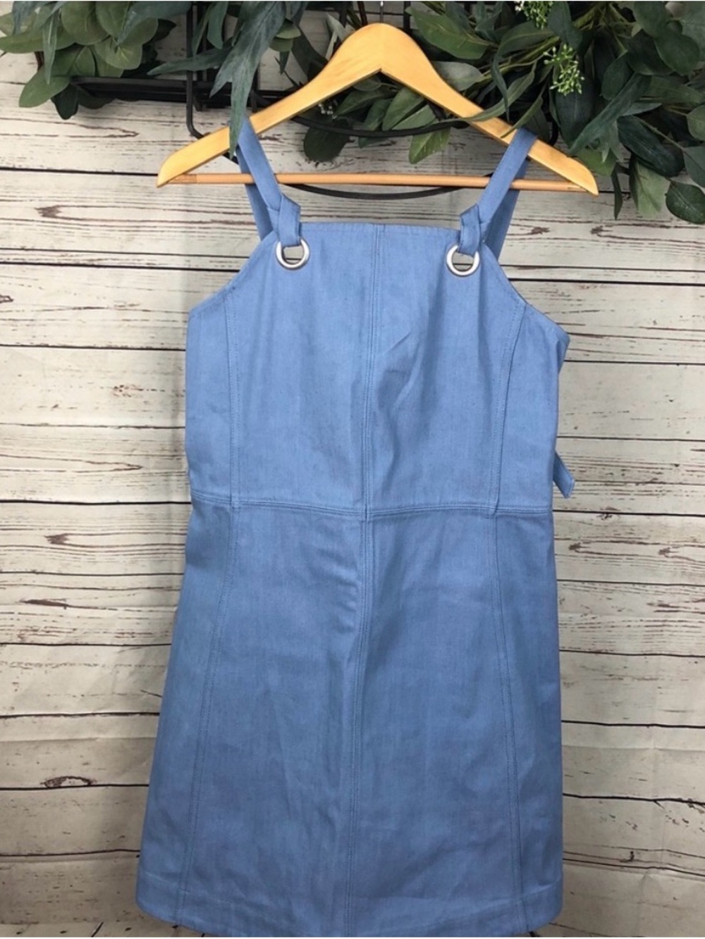 rag & bone Light Blue Sleeveless Pinafore Dress